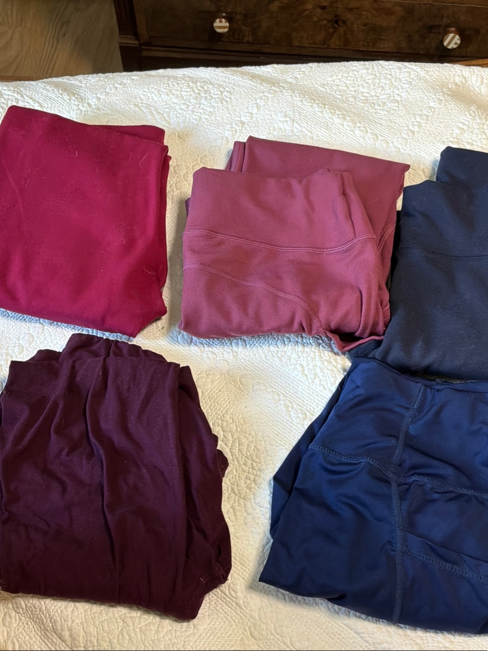 Women’s large Leggings - Navy, Burgundy, Raspberry, dusty pink and blue